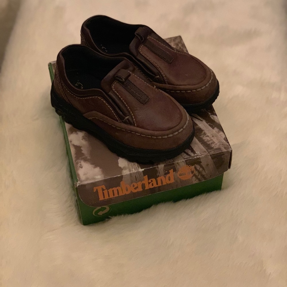 Boys Timberland oxford brown loafers